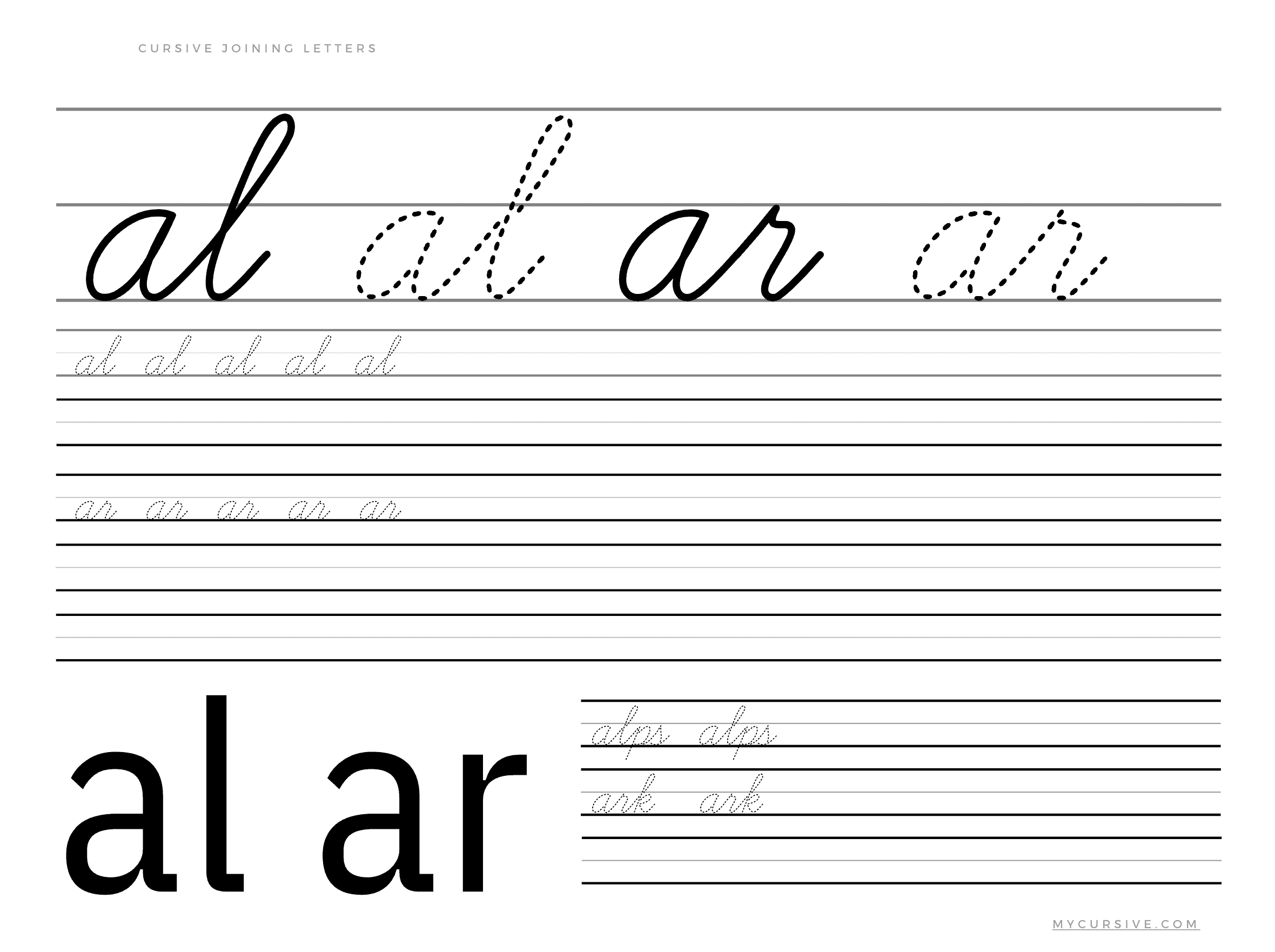 Cursive Letters Join Eduflakes