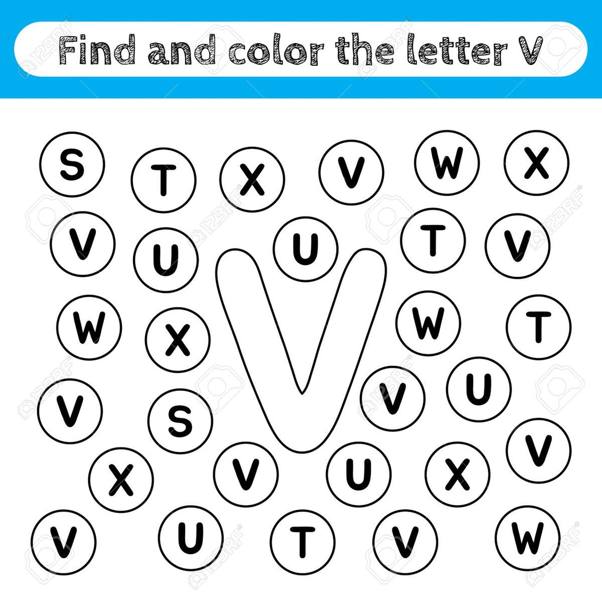 Learning Worksheets For Kids Find And Color Letters Editable Educational Game For Preschool Children Recognizing Alphabet Shapes Simple Flat Vector For Kids Activities Letter V Royalty Free SVG Cliparts Vectors And Stock Learning Worksheets For Kids Find And Color Letters Editable Educational Game For Preschool Children Recognizing Alphabet Shapes Simple Flat Vector For Kids Activities Letter V Royalty Free SVG Cliparts Vectors And Stock