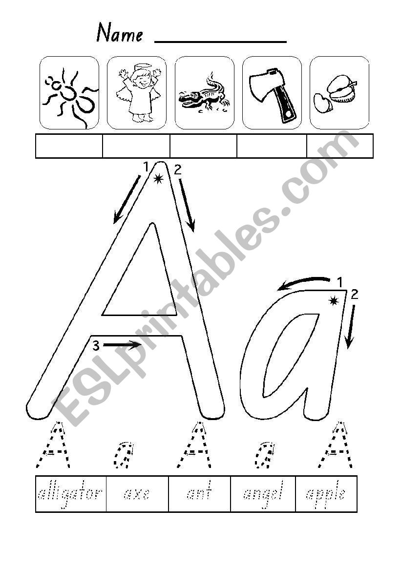 Letter A ESL Worksheet By Gumby Letter A ESL Worksheet By Gumby