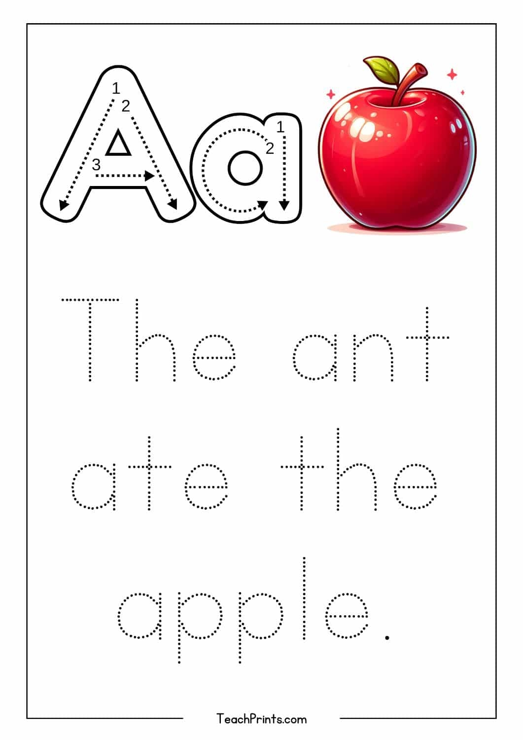 Letter A Tracing Worksheets Free Printables Teach Prints Letter A Tracing Worksheets Free Printables Teach Prints