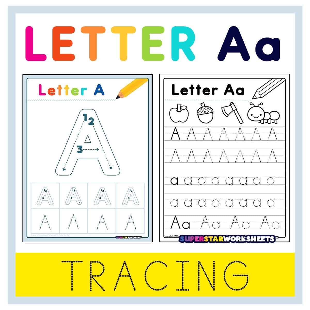 Letter A Tracing Worksheets Superstar Worksheets Letter A Tracing Worksheets Superstar Worksheets