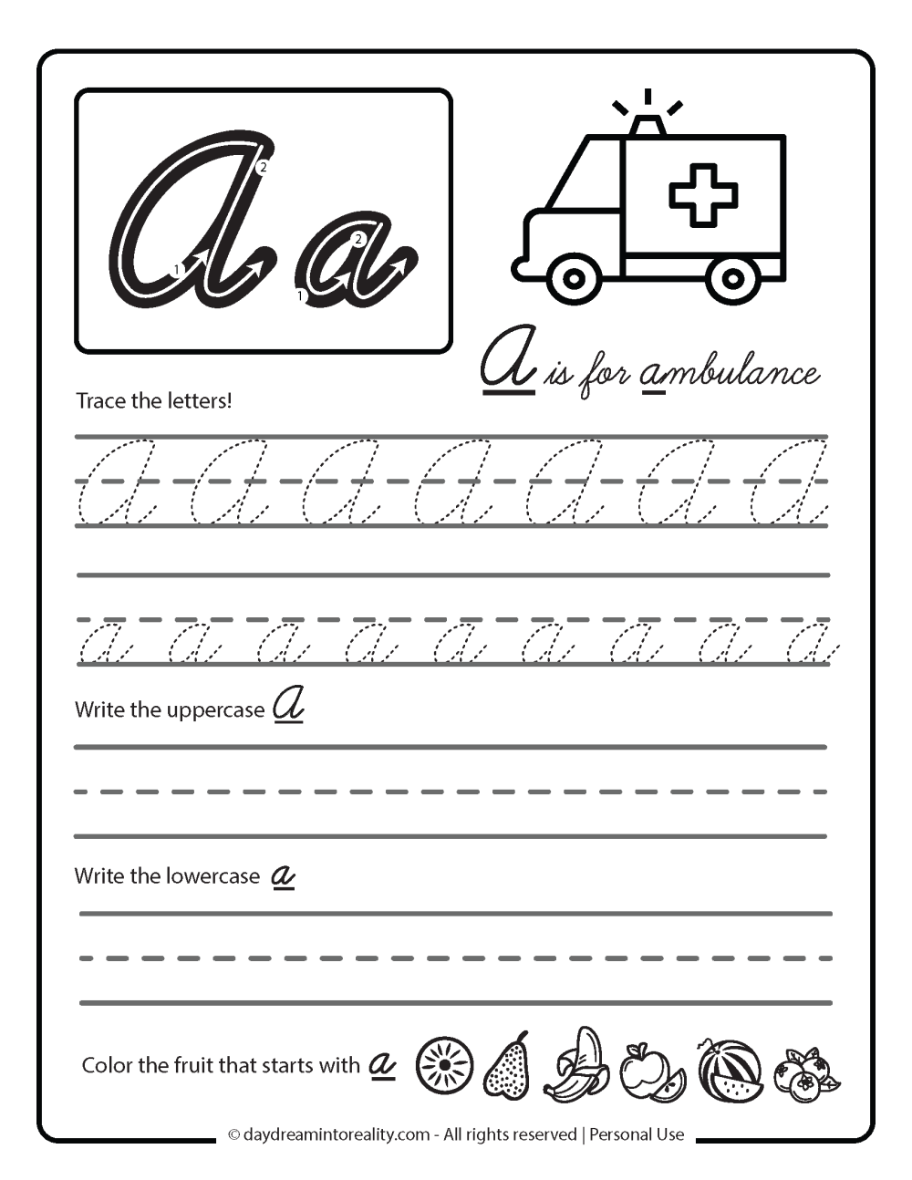 Letter A Worksheets 50 Free PDF Printables Daydream Into Reality Letter A Worksheets 50 Free PDF Printables Daydream Into Reality