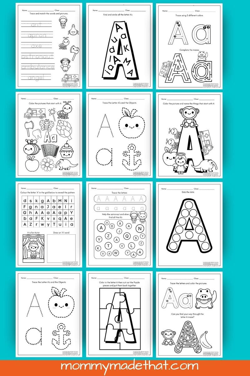 Letter A Worksheets Lots Of Fun Free Printables Letter A Worksheets Lots Of Fun Free Printables