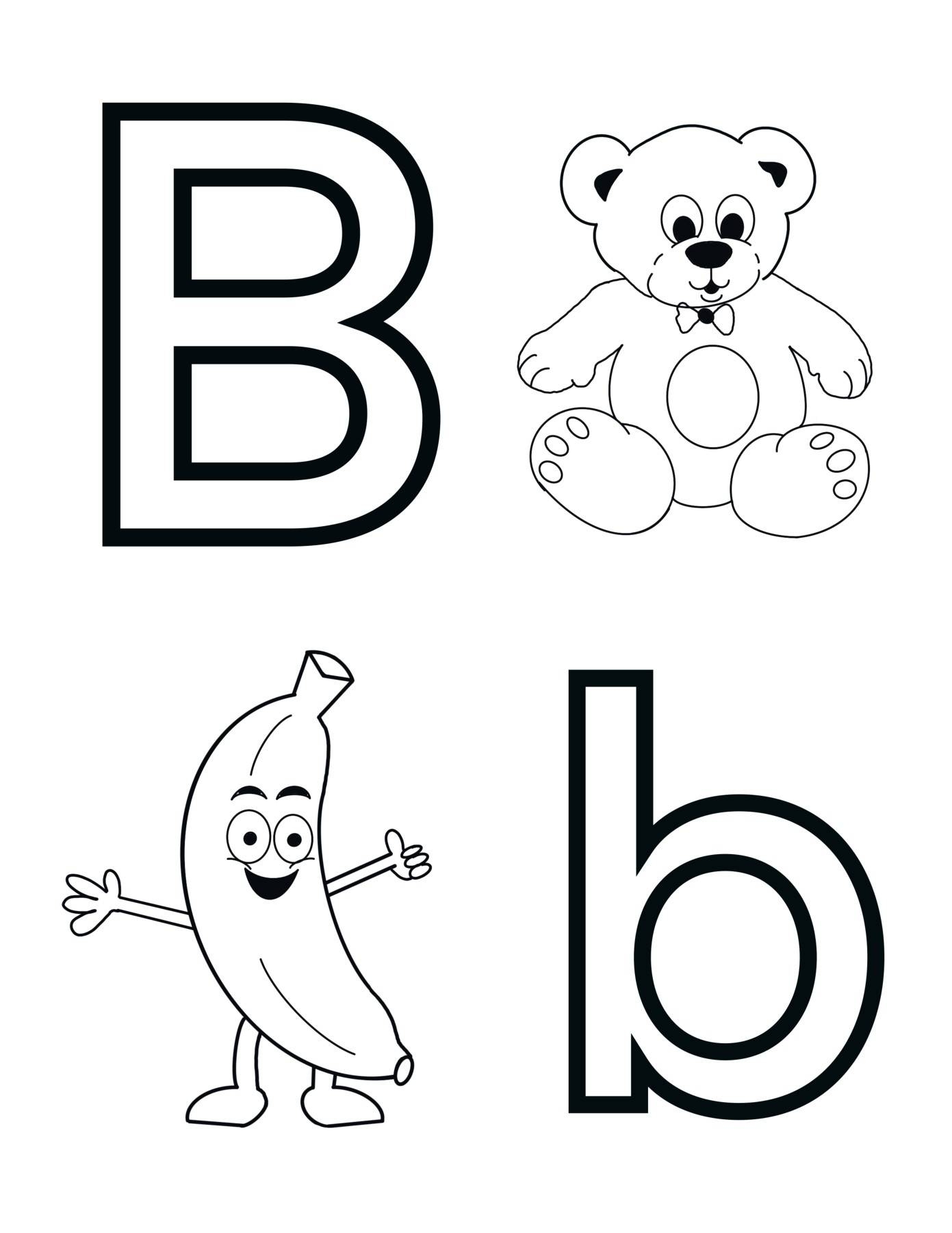 Letter B Alphabet Coloring Page Sheet By Knox Worksheets TPT Letter B Coloring Pages Free Printable Sheets For Preschool
