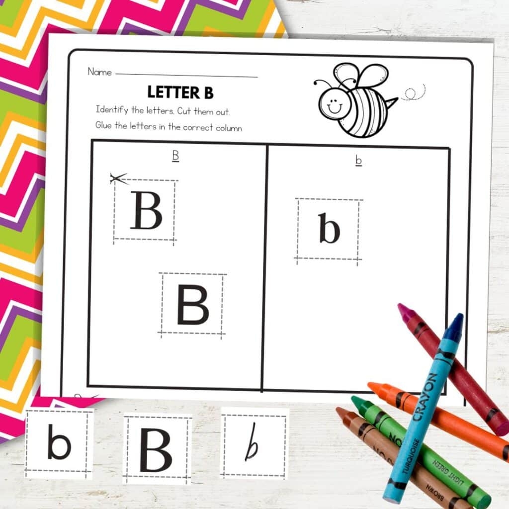 Letter B Cut And Paste Worksheets For Preschool Fun