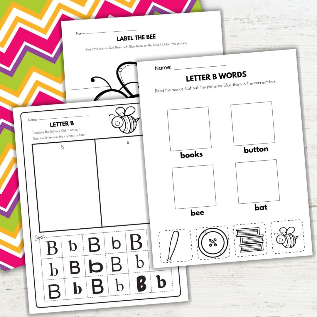 Letter B Fine Motor Scissor Skills Printables Simple Living Creative Learning