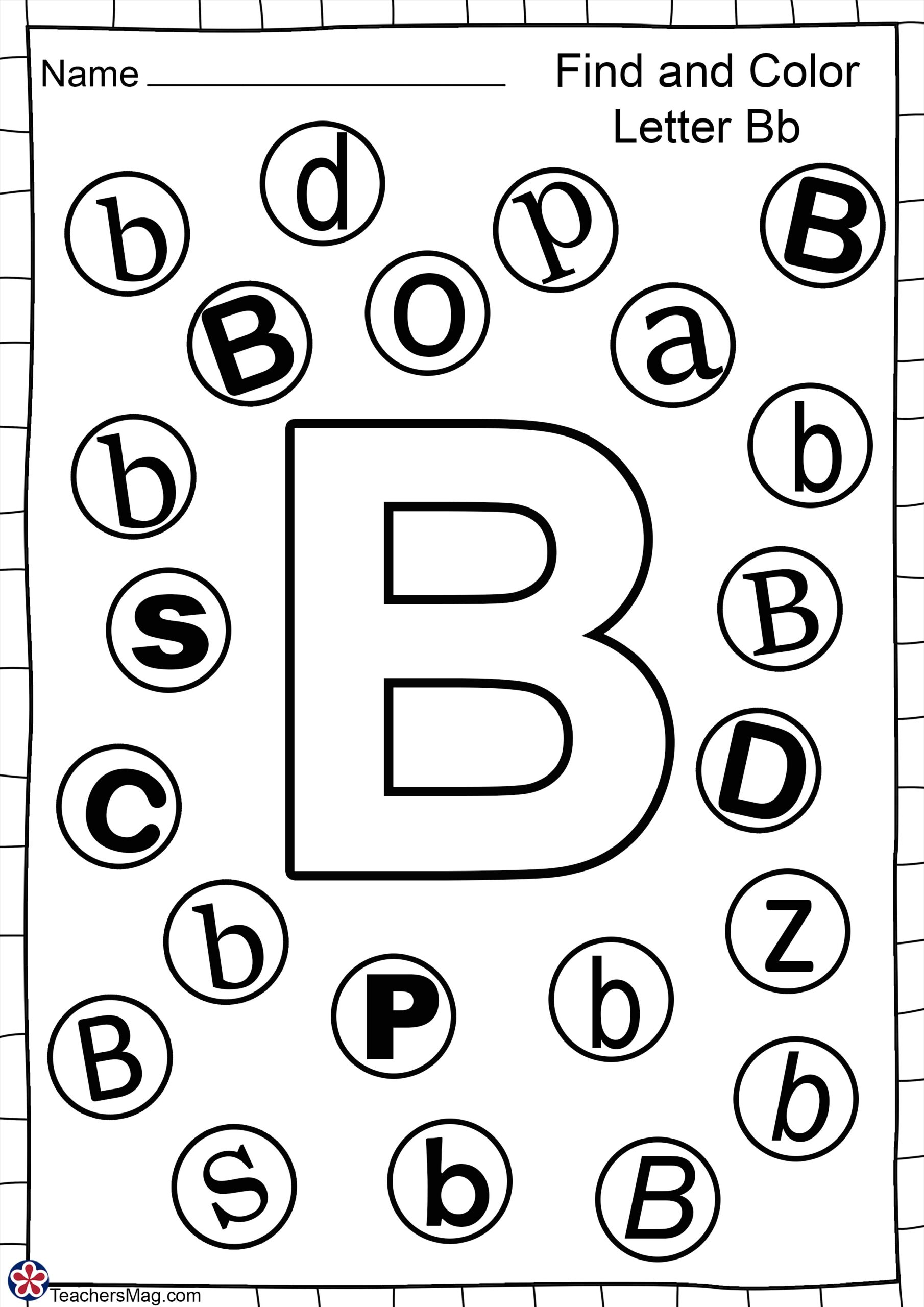 Letter B Free Worksheets TeachersMag Alphabet Beginning Sounds Sorting Worksheets