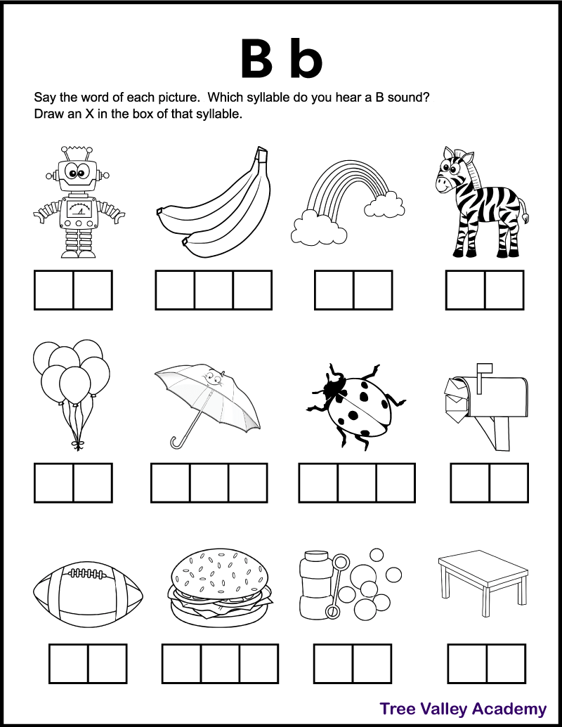 Letter B Words Scramble Beginning Sounds Worksheet Ezpzphonics