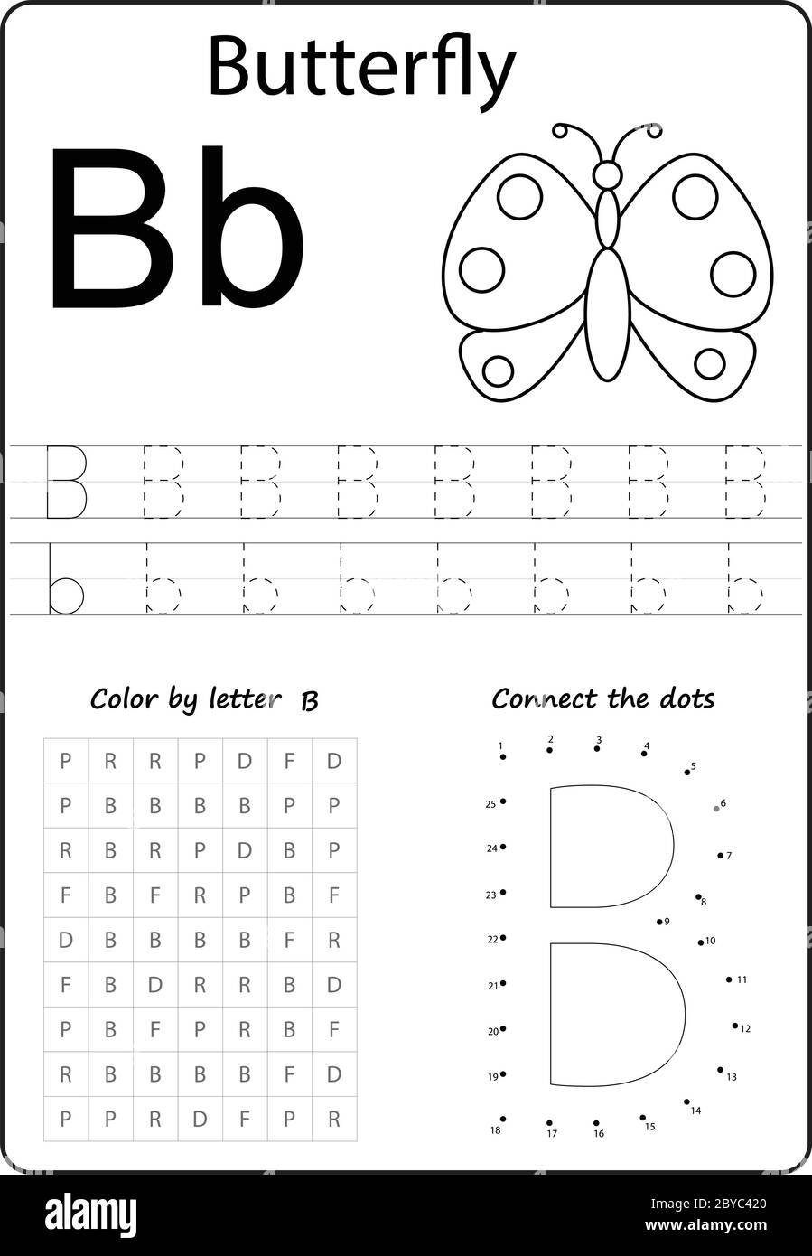 Letter B Worksheet Stock Vector Images Alamy Letter B Worksheet Stock Vector Images Alamy