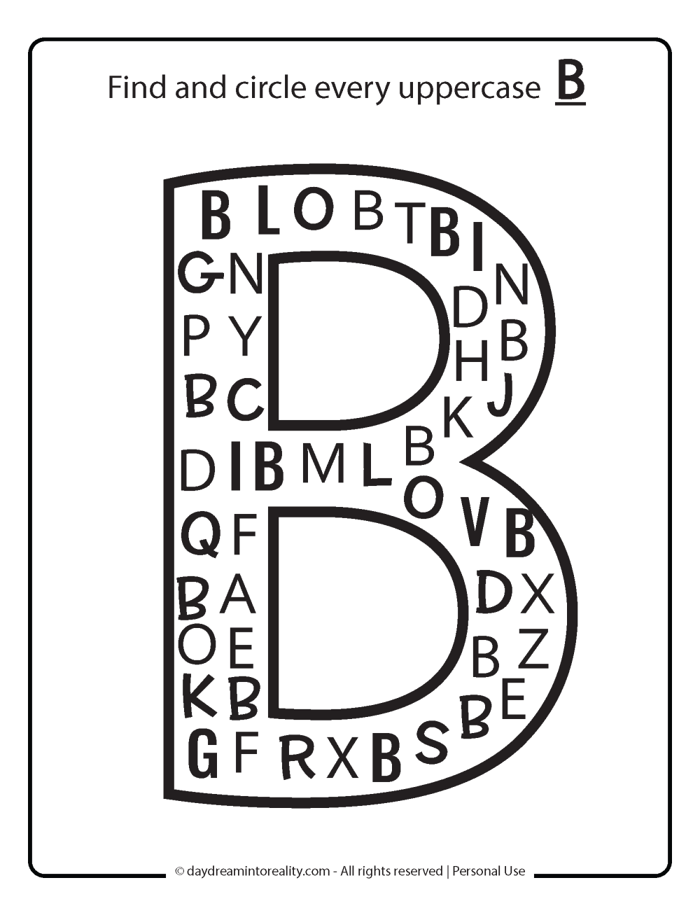 Letter B Worksheets 55 Free PDF Printables Daydream Into Reality Letter B Worksheets 55 Free PDF Printables Daydream Into Reality