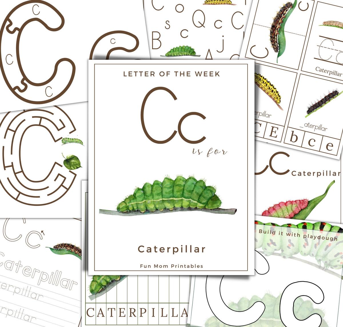Letter C Caterpillar Activities Alphabet Learning Printable Digital Download Etsy Letter C Caterpillar Activities Alphabet Learning Printable Digital Download Etsy