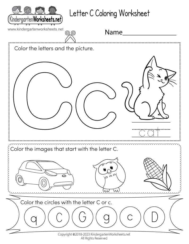 Letter C Coloring Worksheet Free Printable Digital PDF Free Alphabet Do A Dot Printables Worksheets Letter C Mermaid Themed Sly Spoon