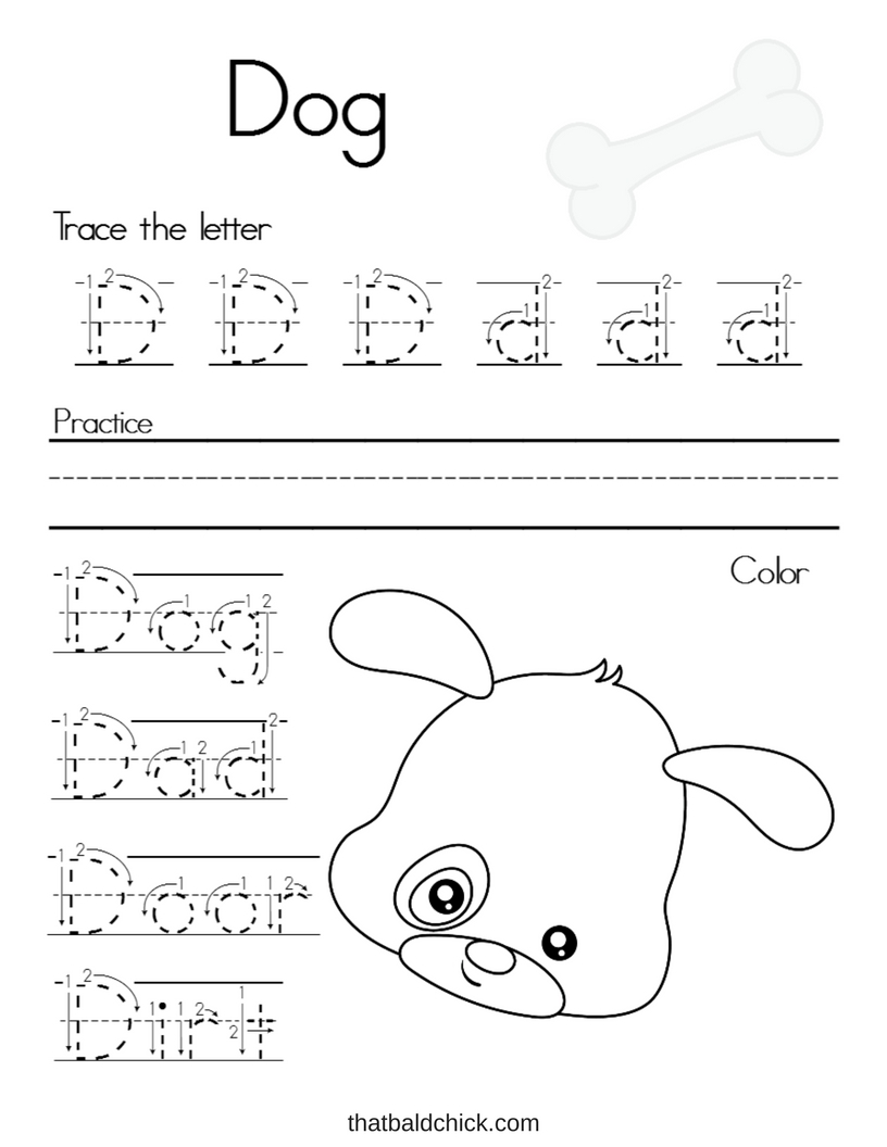 Letter D Alphabet Writing Practice
