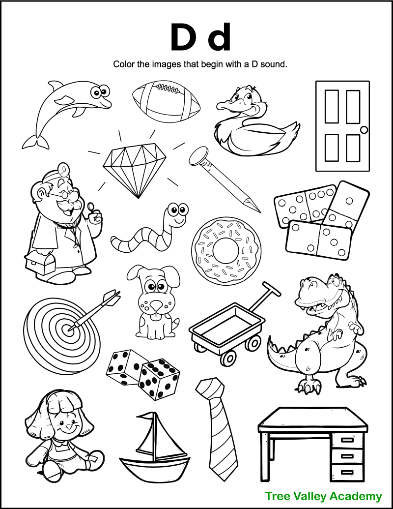 Letter D Sound Worksheets Tree Valley Academy Letter D Free Worksheets TeachersMag