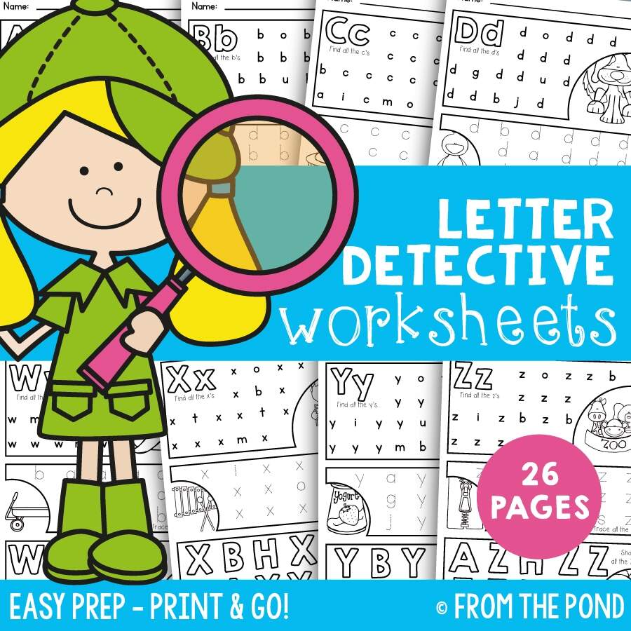 Letter Detective Printable File From The Pond