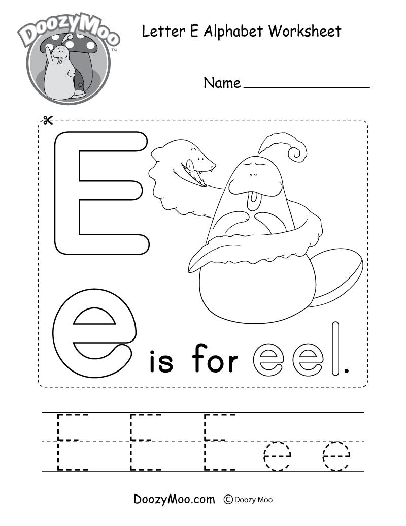 Letter E Alphabet Activity Worksheet Doozy Moo Letter E Alphabet Activity Worksheet Doozy Moo