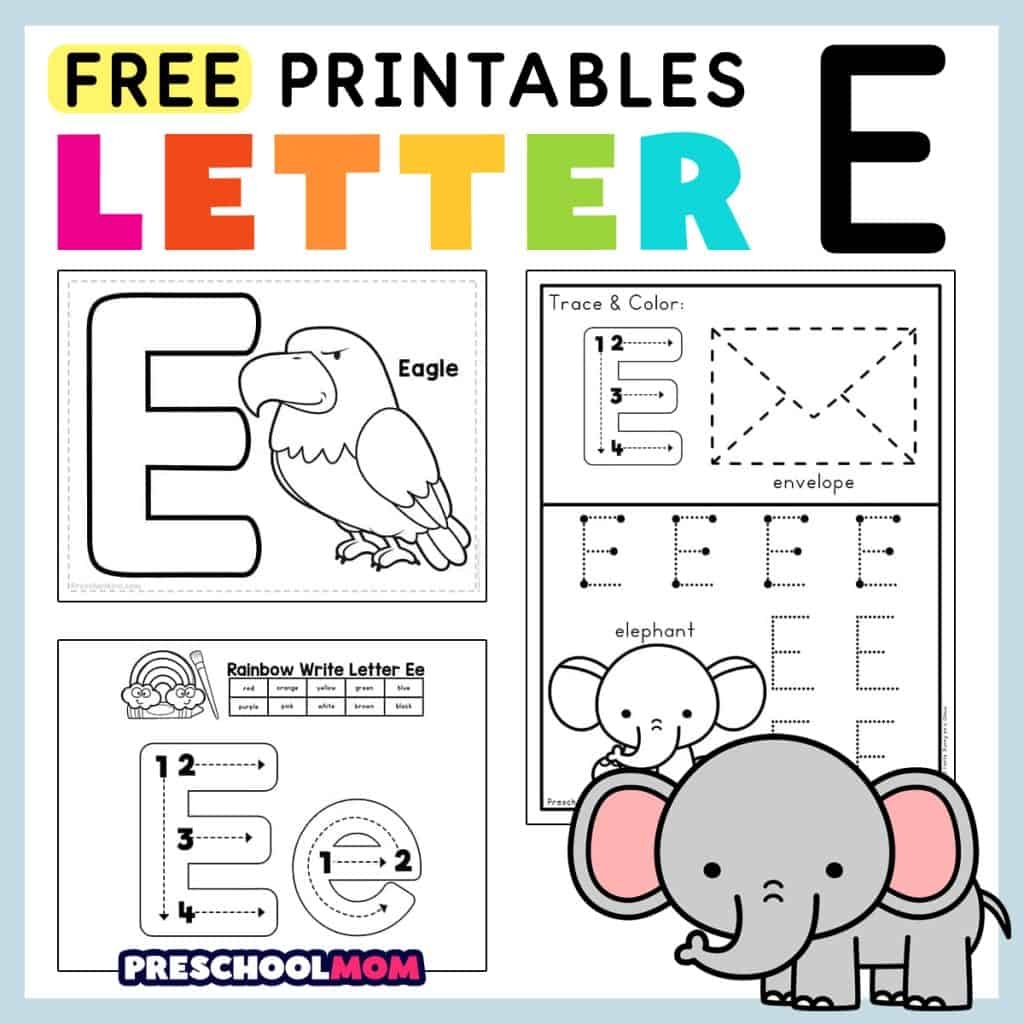 Letter E Preschool Printables Preschool Mom Letter E Worksheets For Kindergarten And Preschool TeachersMag
