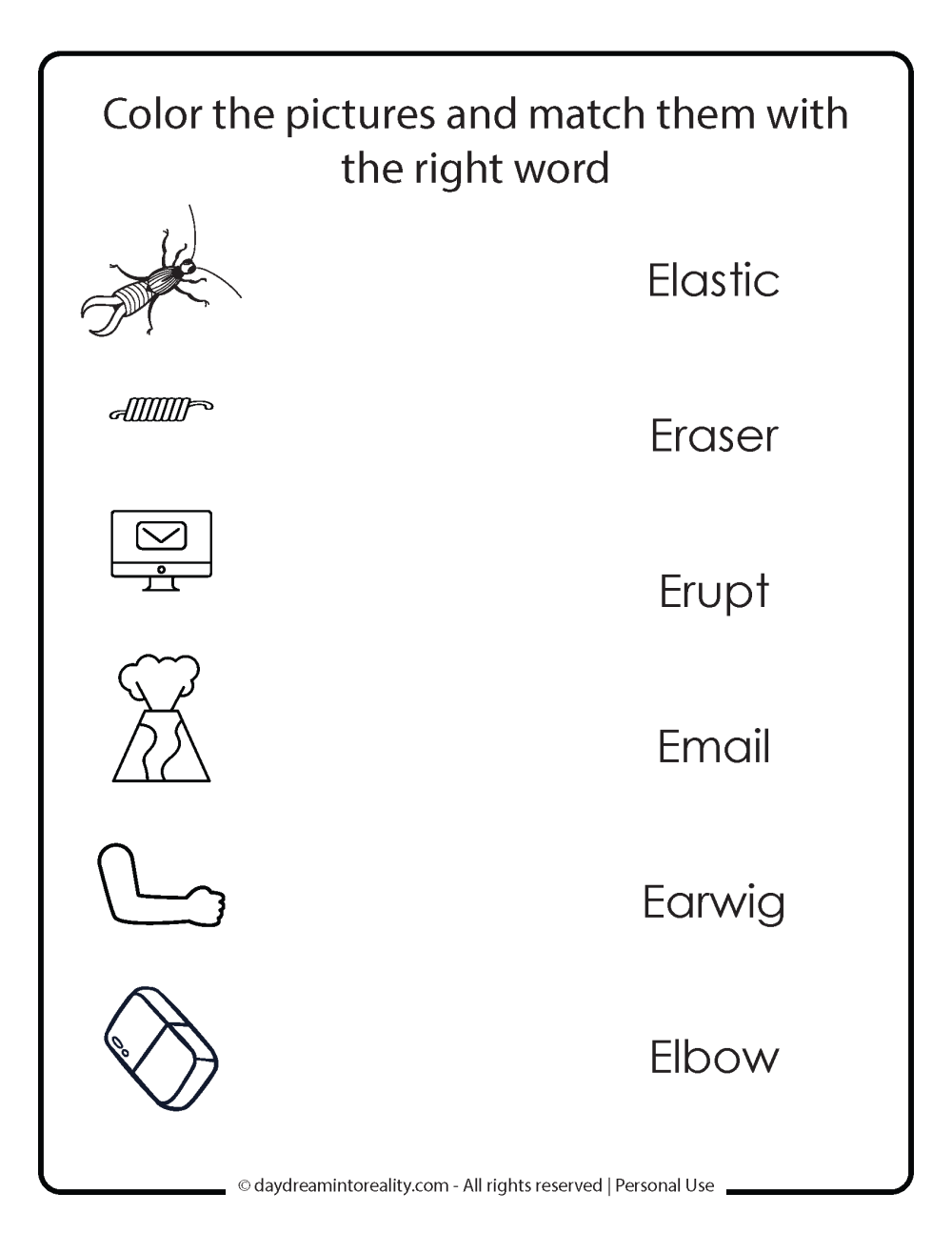 Letter E Worksheets 55 Free PDF Printables Daydream Into Reality