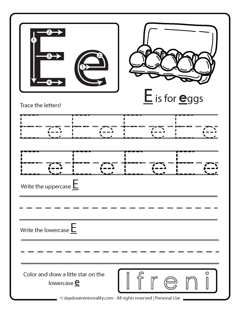 Letter E Worksheets 55 Free PDF Printables Daydream Into Reality Letter E Activities Letter E Worksheets Letter E Activities For Preschoolers Letter E Printables MegaWorkbook