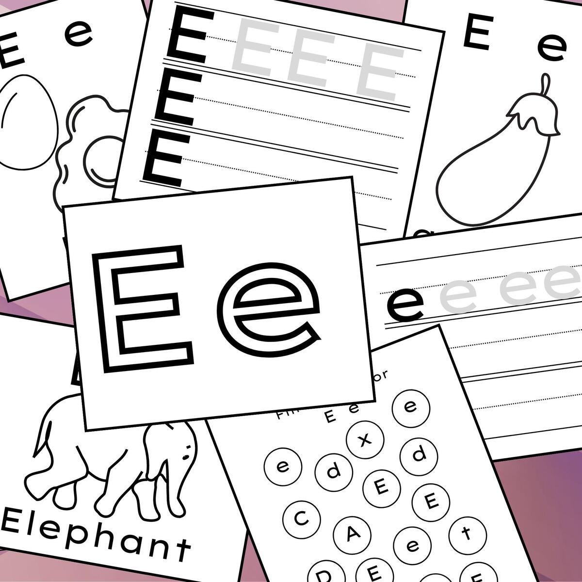 Letter E Worksheets Alphabet Letters Coloring Pages Preschool Worksheet Toddlers Homeschool Kindergarten Etsy Letter E Worksheets Alphabet Letters Coloring Pages Preschool Worksheet Toddlers Homeschool Kindergarten Etsy