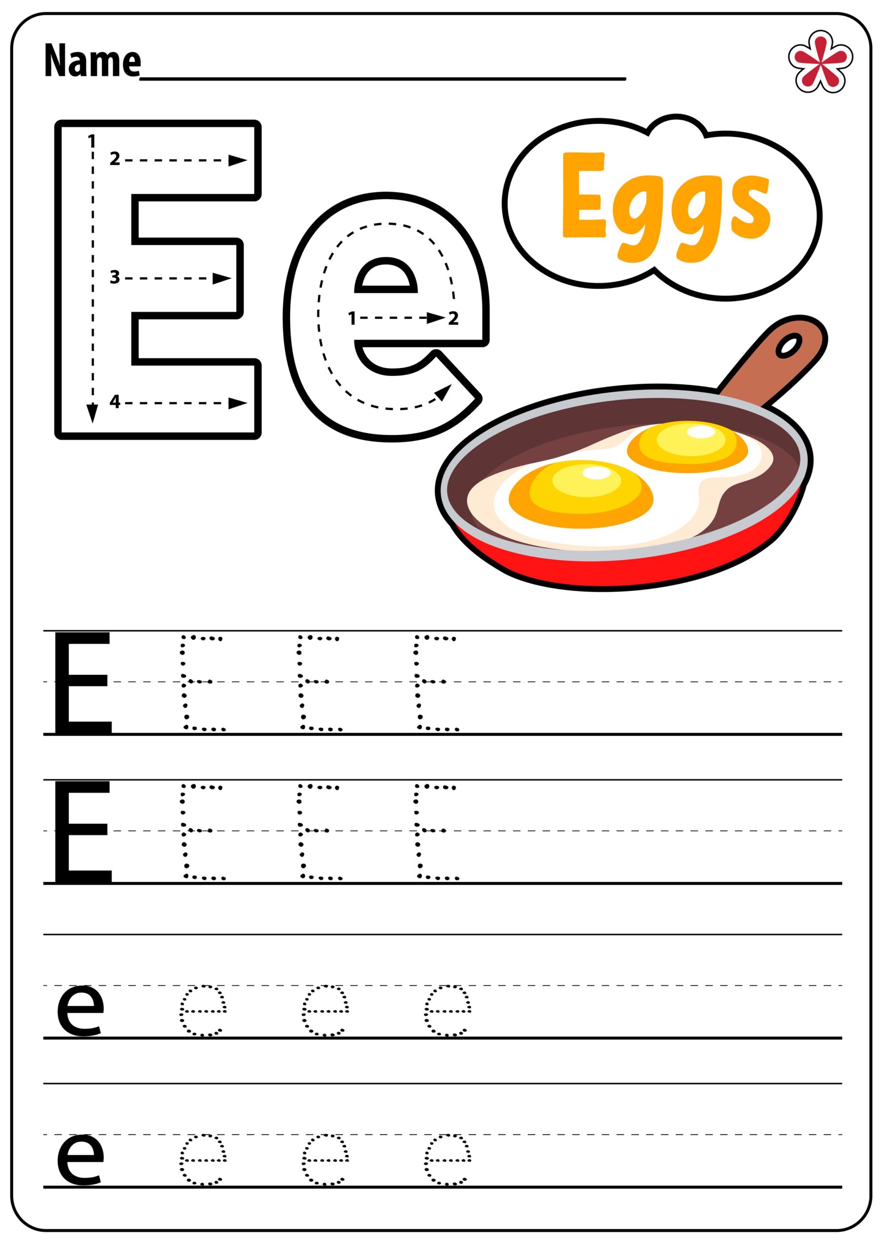 Letter E Worksheets For Kindergarten And Preschool TeachersMag Free Printable Letter E Coloring Worksheet