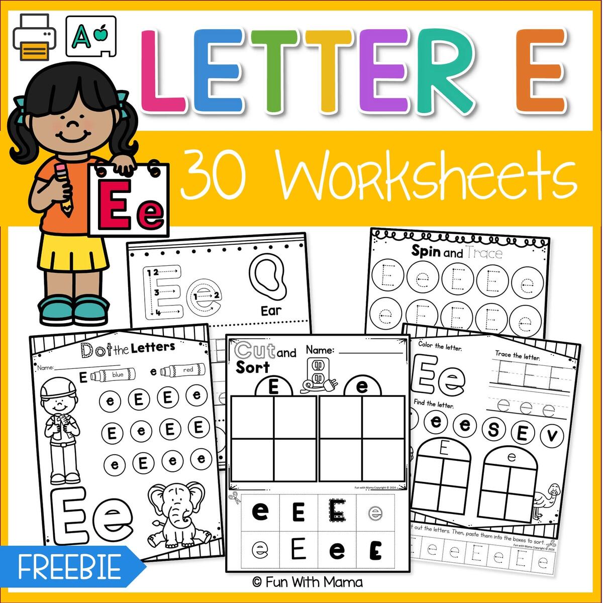 Letter E Worksheets Fun With Mama Letter E Worksheets Fun With Mama