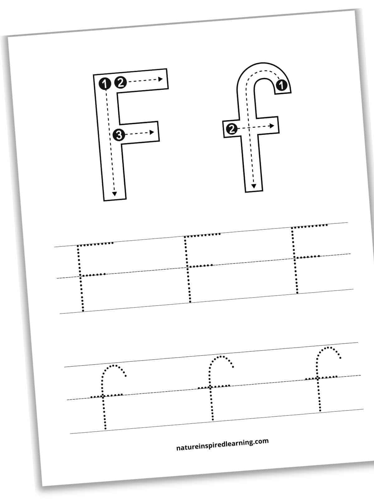 Letter F Tracing Worksheets Free Nature Inspired Learning Letter F Tracing Worksheets Free Nature Inspired Learning