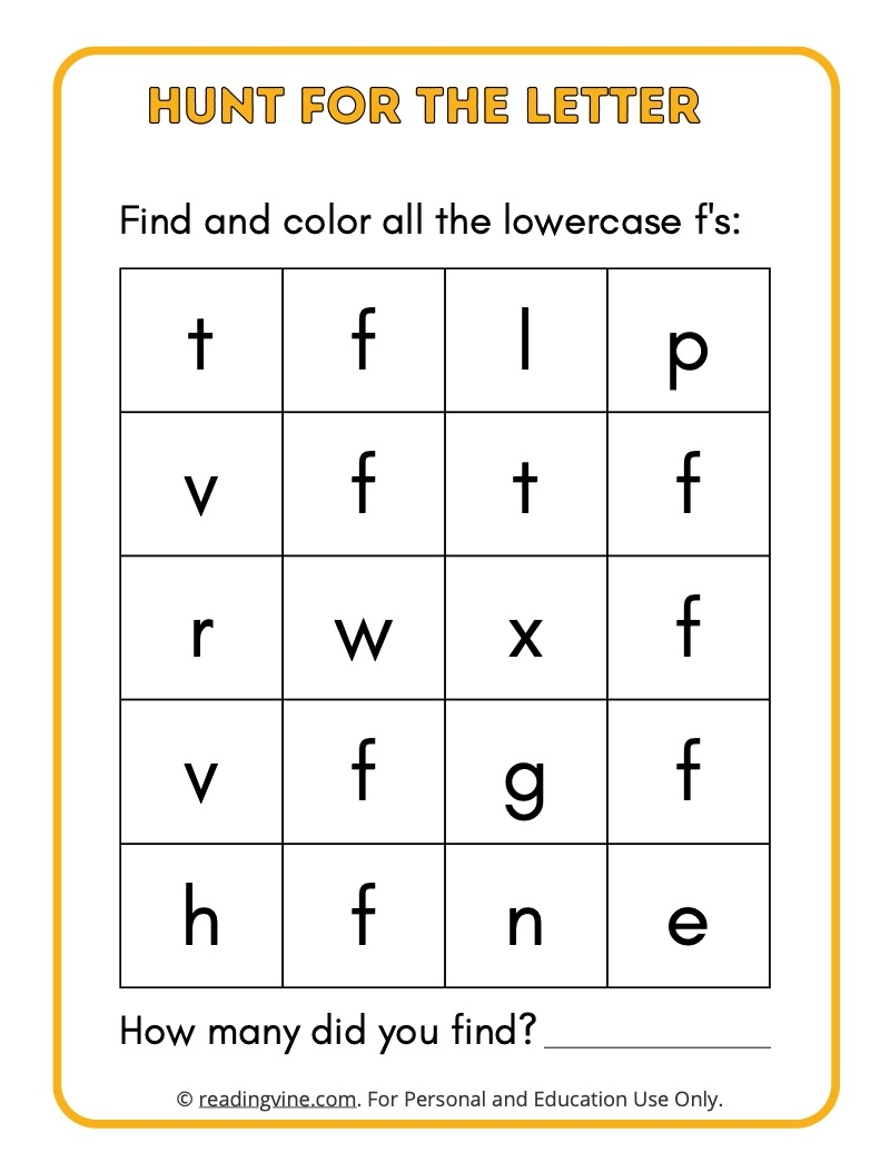 Letter F Worksheets For Preschool Free Printable Letter F Worksheets For Preschool Free Printable