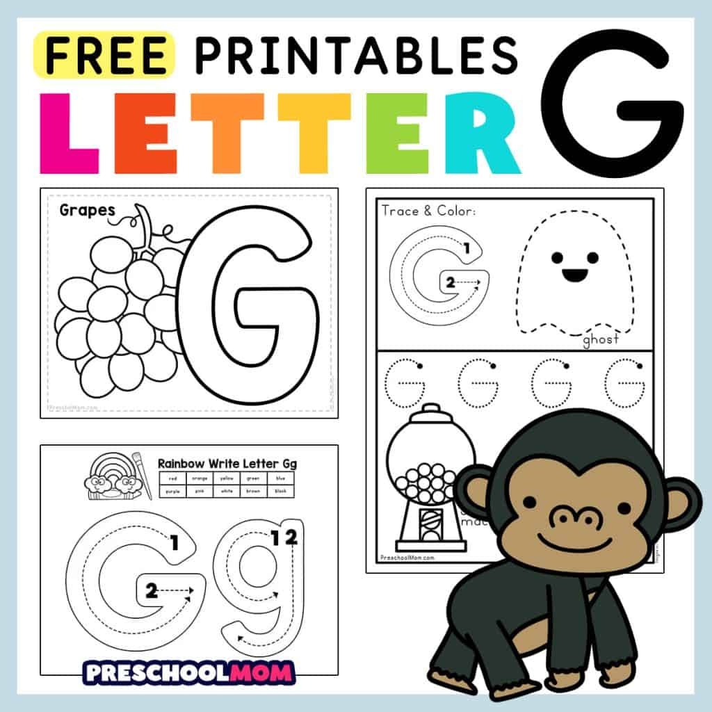 Free Printable Letter G Writing Practice Worksheet