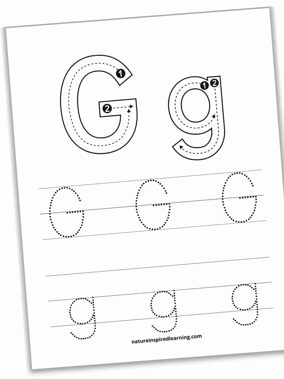 Letter G Tracing Worksheets Free Nature Inspired Learning Letter G Tracing Worksheets Free Nature Inspired Learning