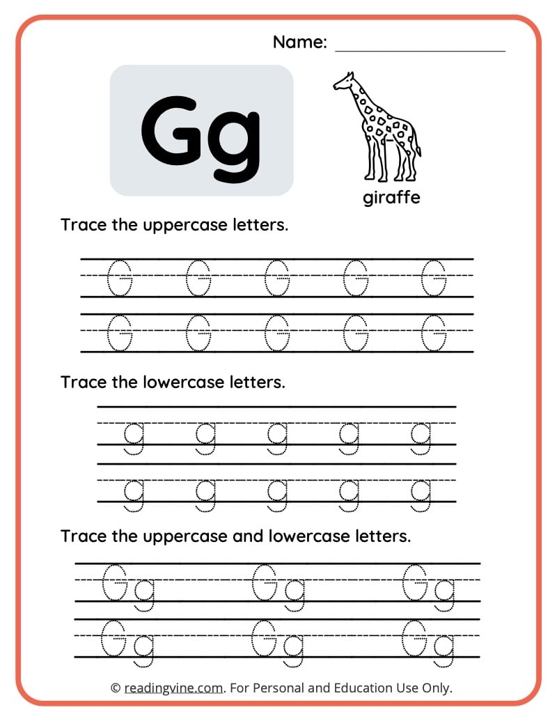 Letter G Worksheets For Preschool Free Printable Tracing Alphabet Letters Printable Handwriting Worksheets Free Printables Lettering SVG Files Tools Apps