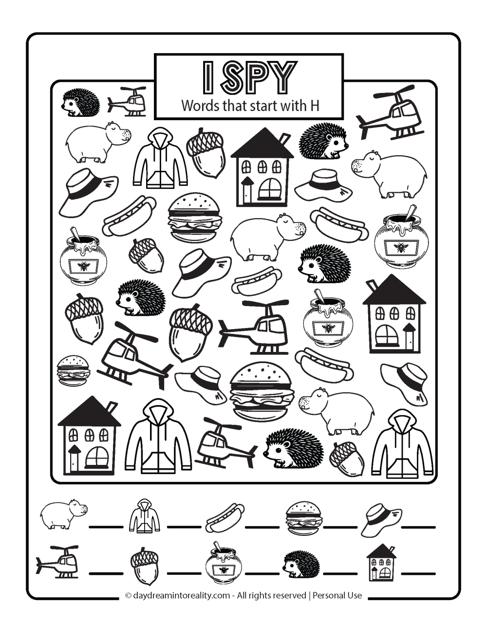 Letter H Worksheets 55 Free PDF Printables Daydream Into Reality