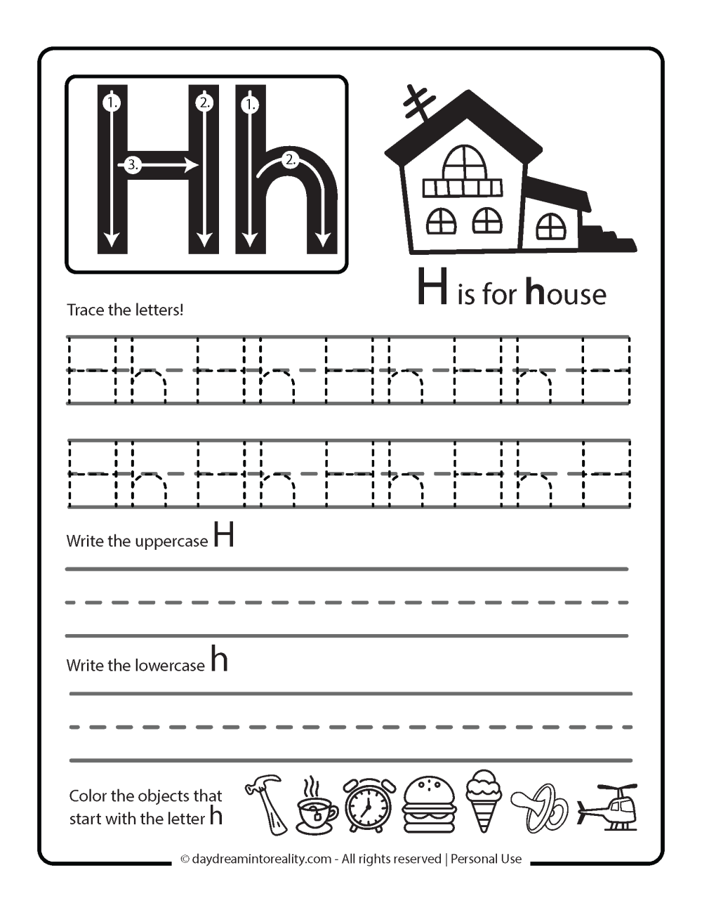 Letter H Worksheets 55 Free PDF Printables Daydream Into Reality Letter H Worksheets 55 Free PDF Printables Daydream Into Reality