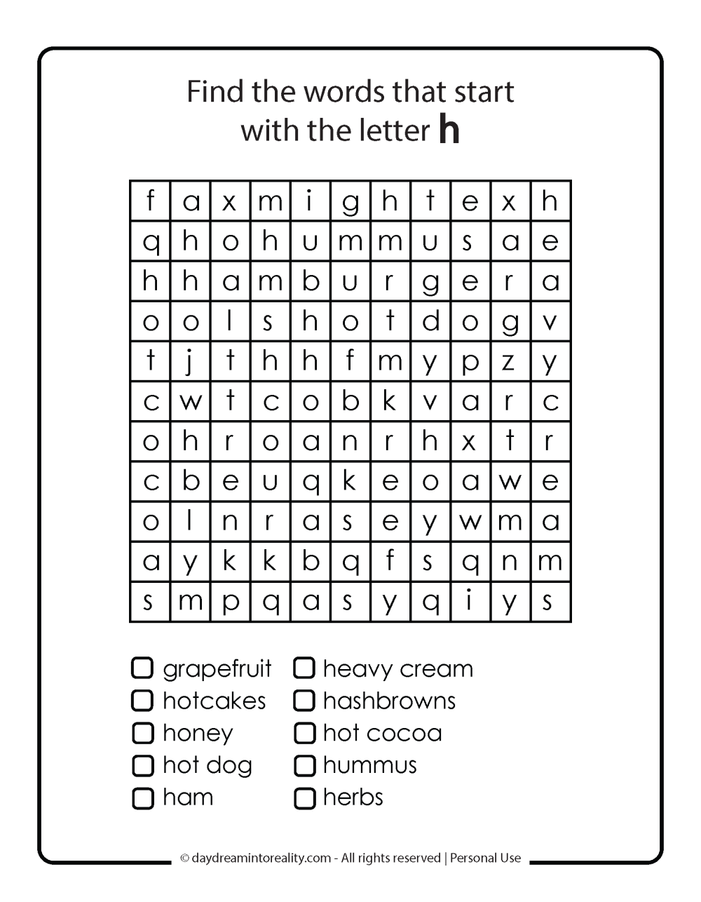 Letter H Worksheets 55 Free PDF Printables Daydream Into Reality