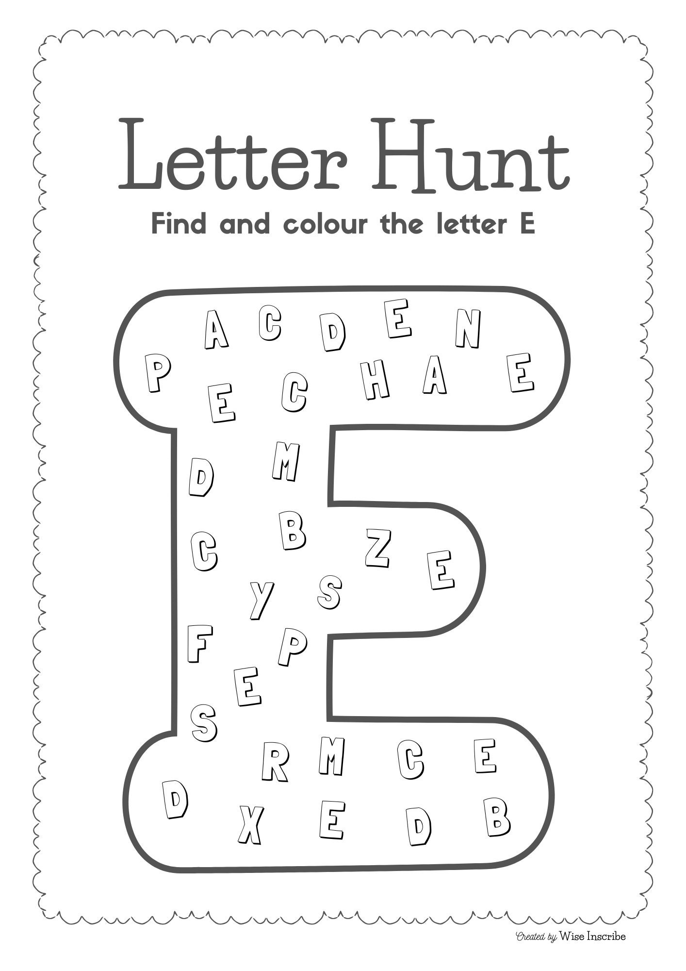 Letter Hunt Alphabet Worksheets ABC Colouring Pages Printable Etsy