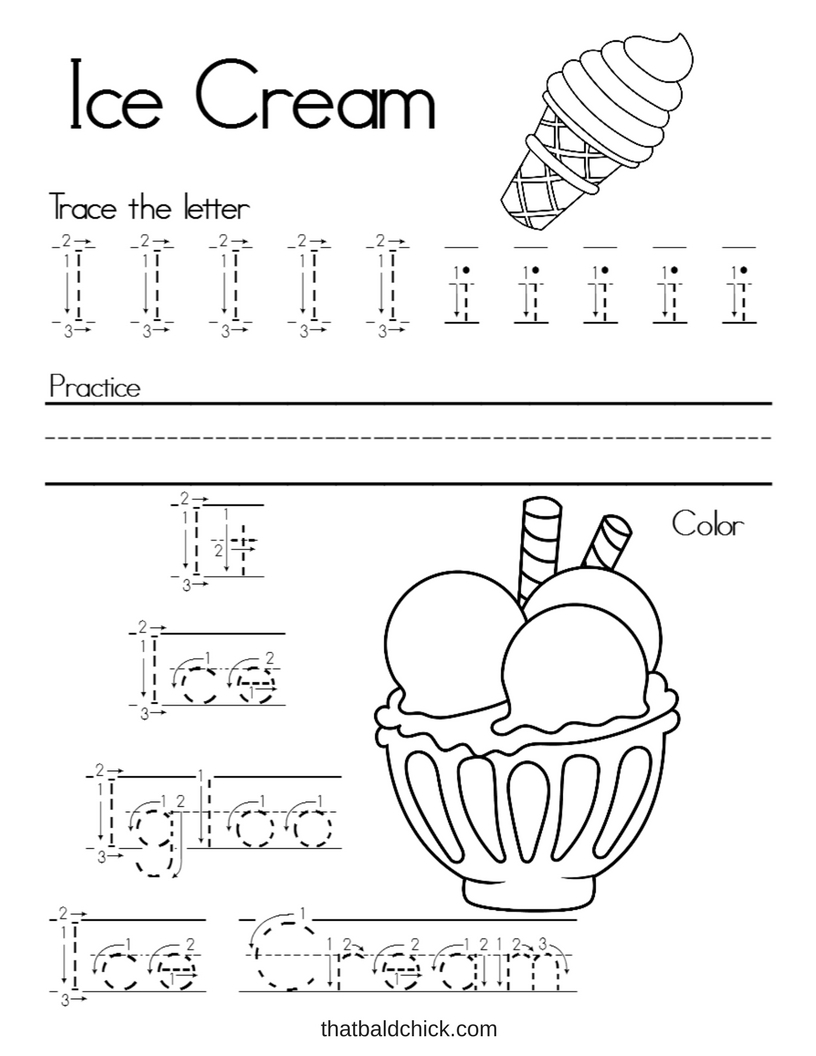 Letter I Alphabet Writing Practice Letter I Alphabet Writing Practice