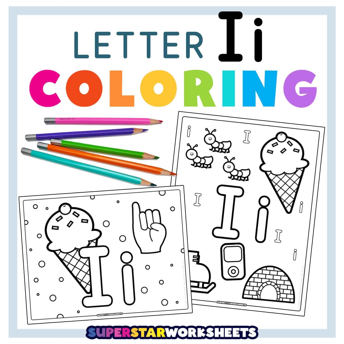 Letter I Coloring Pages Superstar Worksheets Letter I Coloring Pages Superstar Worksheets