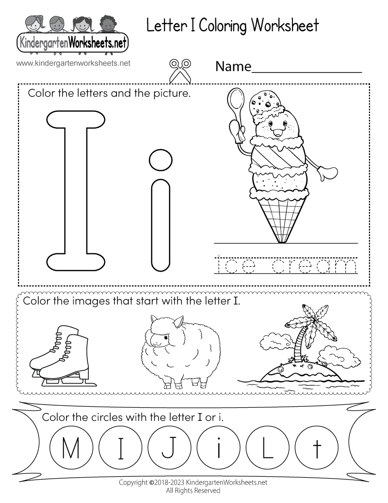 Letter I Coloring Worksheet Free Printable Digital PDF Letter I Alphabet Activity Worksheet Doozy Moo