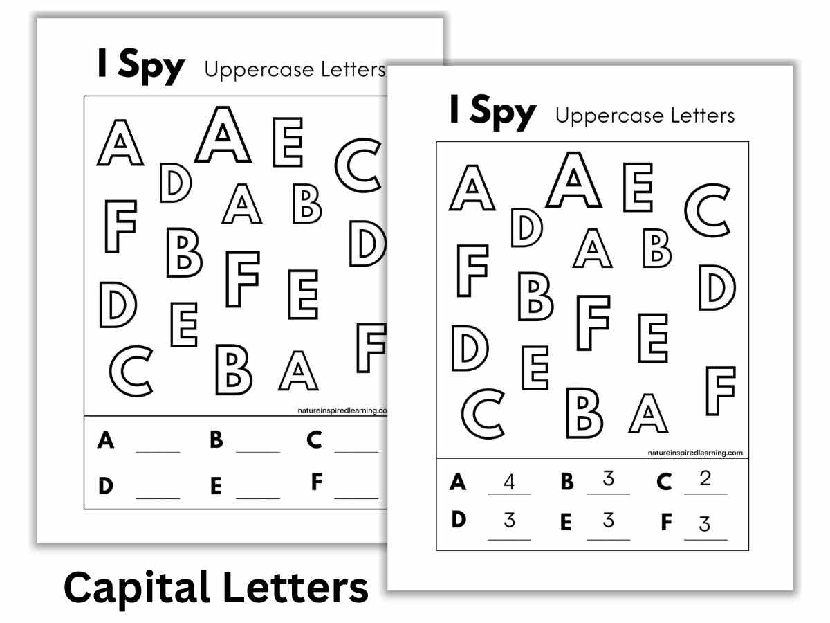 Letter I Spy Worksheets Nature Inspired Learning Kindergarten I Spy Worksheet Alphabet Learning PDF File Etsy