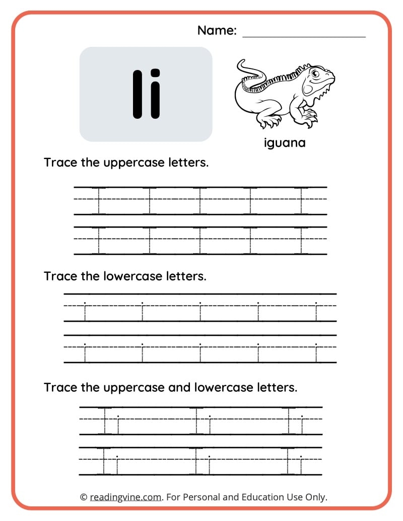 Letter I Worksheets For Preschool Free Printable Letter I Worksheets For Preschool Free Printable
