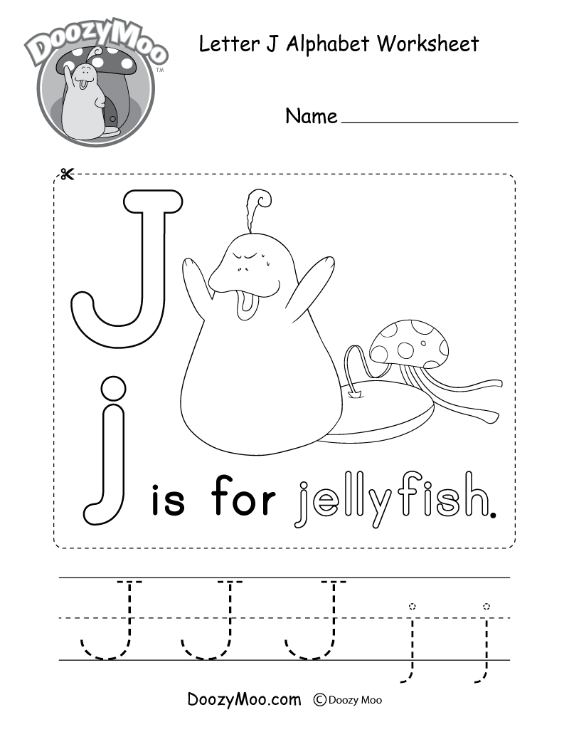 Letter J Alphabet Activity Worksheet Doozy Moo Letter J Alphabet Activity Worksheet Doozy Moo
