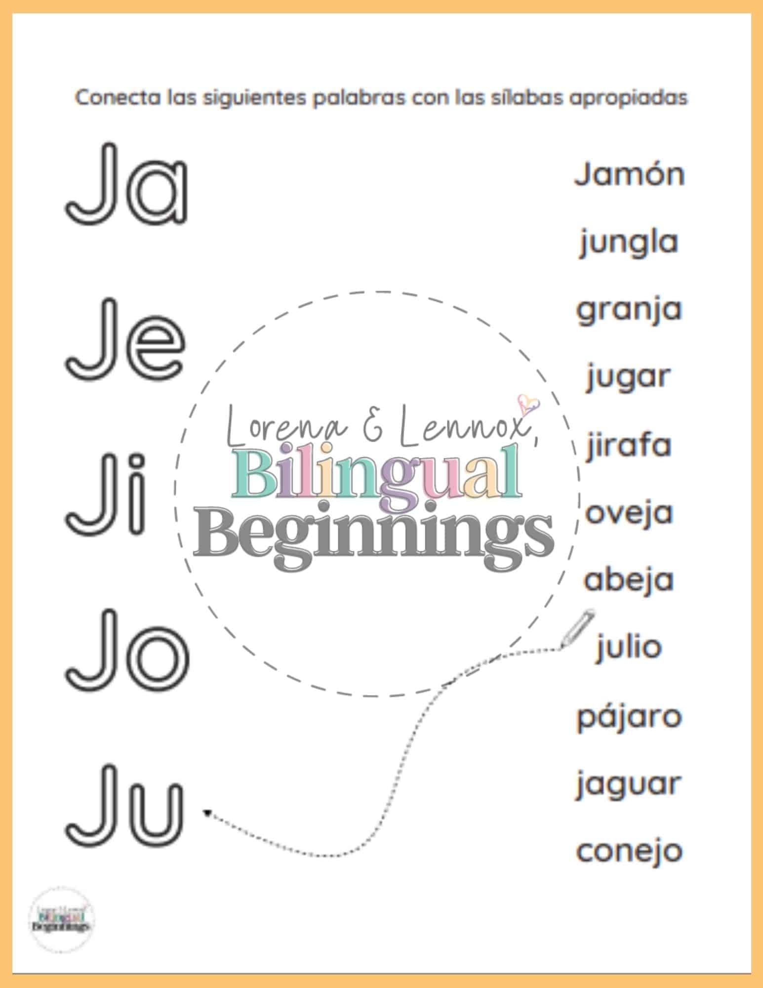 Letter J Alphabet Printables In Spanish Bilingual Beginnings Letra De La Semana Letra J Letter Of The Week Spanish Letter J Made By Teachers