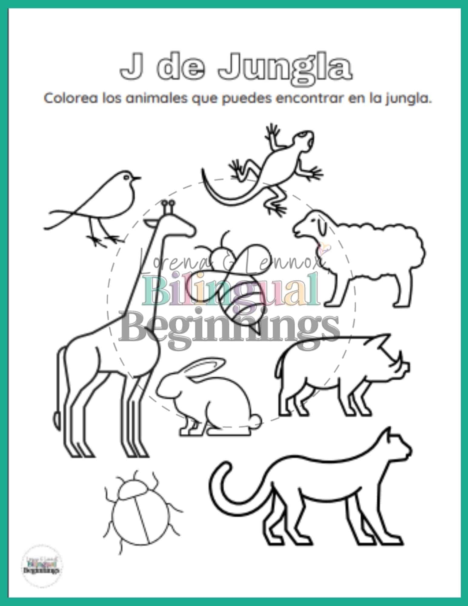 Letter J Alphabet Printables In Spanish Bilingual Beginnings Letter J Alphabet Printables In Spanish Bilingual Beginnings