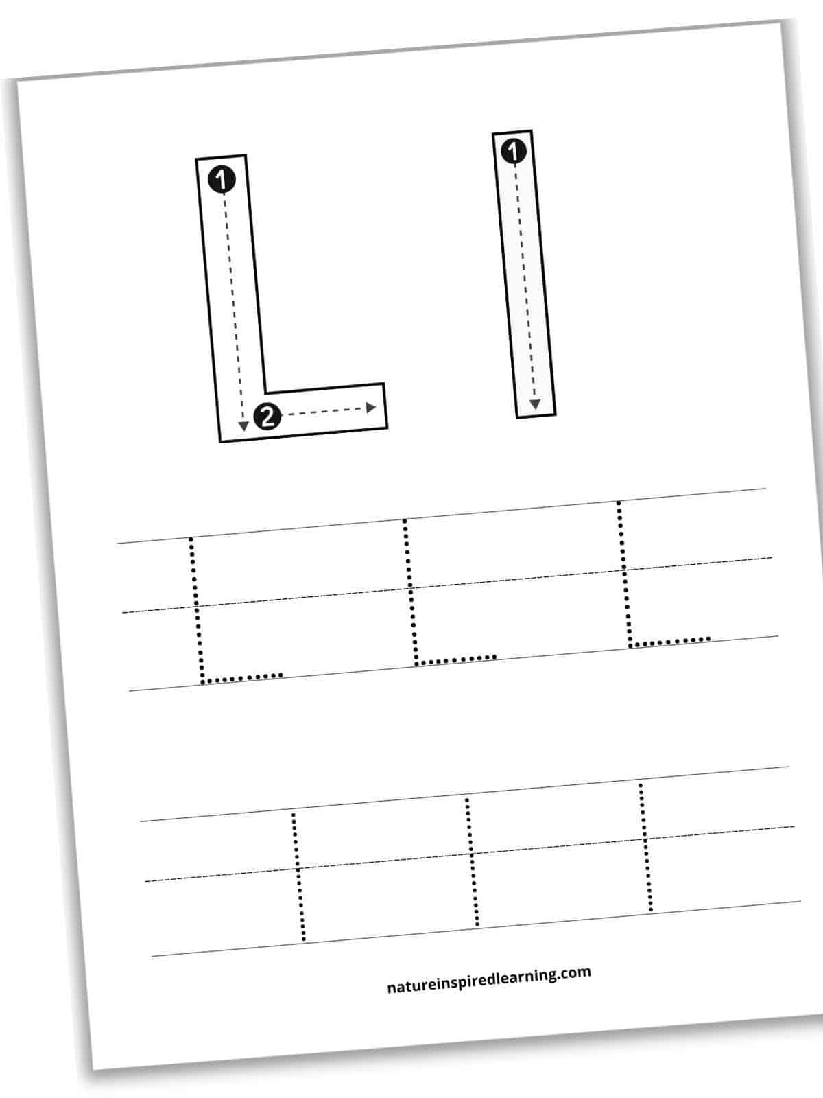 Letter L Tracing Worksheets Free Nature Inspired Learning Letter L Tracing Worksheets Free Nature Inspired Learning