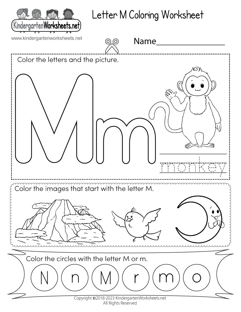 Letter M Coloring Worksheet Free Printable Digital PDF Letter M Preschool Printables Preschool Mom