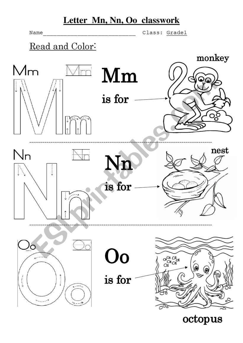 Letter M N O For Kids ESL Worksheet By Tejisam Letter M N O For Kids ESL Worksheet By Tejisam
