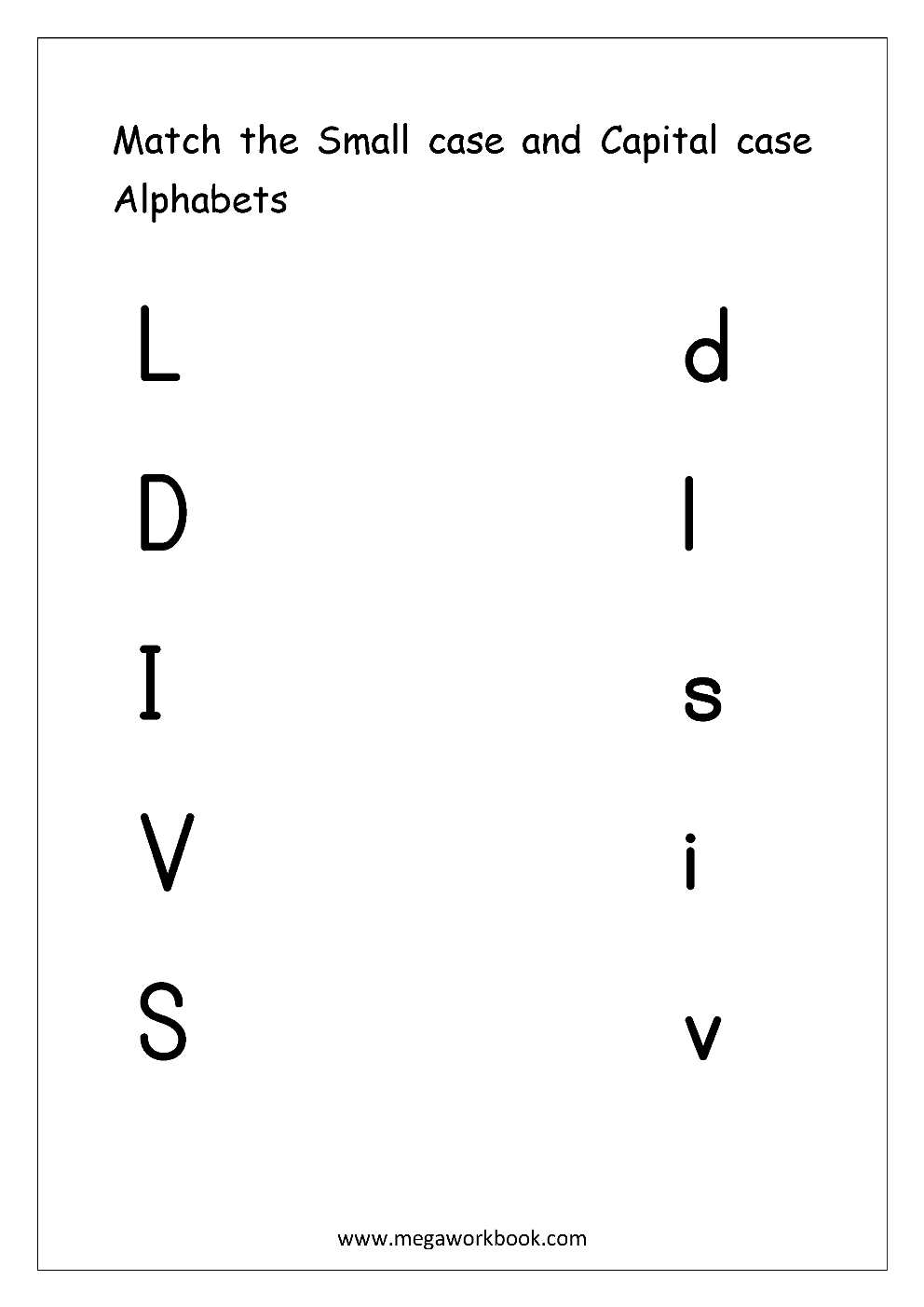 Letter Matching Worksheets Alphabet Matching Worksheets Alphabet Matching Printables Match Uppercase And Lowercase Letters MegaWorkbook Capital And Small Letter Worksheets And Activities