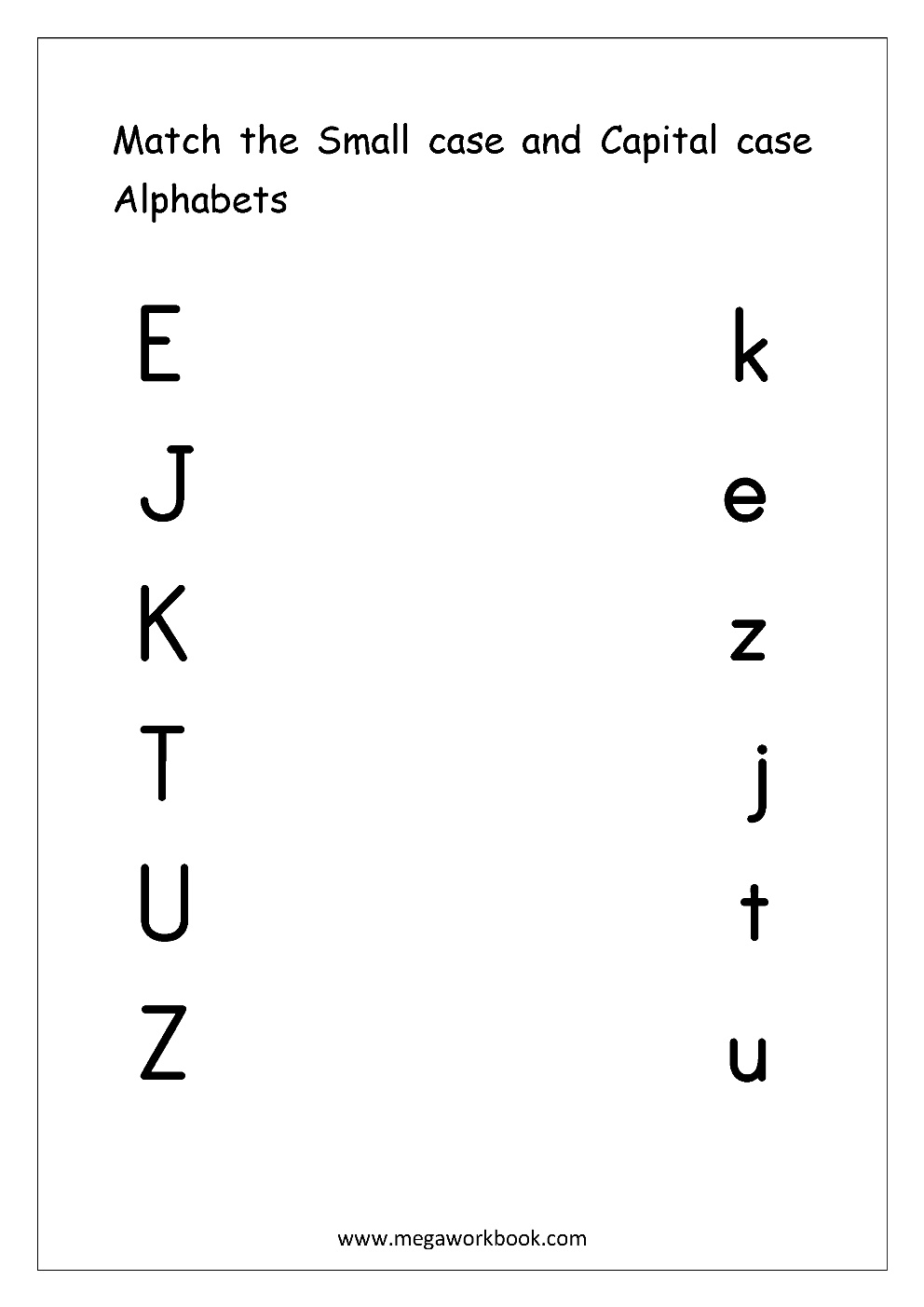 Letter Matching Worksheets Alphabet Matching Worksheets Alphabet Matching Printables Match Uppercase And Lowercase Letters MegaWorkbook Letter Matching Worksheets Alphabet Matching Worksheets Alphabet Matching Printables Match Uppercase And Lowercase Letters MegaWorkbook