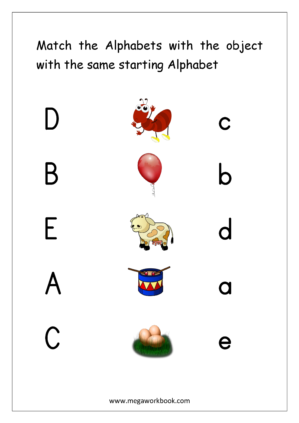 Letter Matching Worksheets Alphabet Matching Worksheets Alphabet Matching Printables Match Uppercase And Lowercase Letters