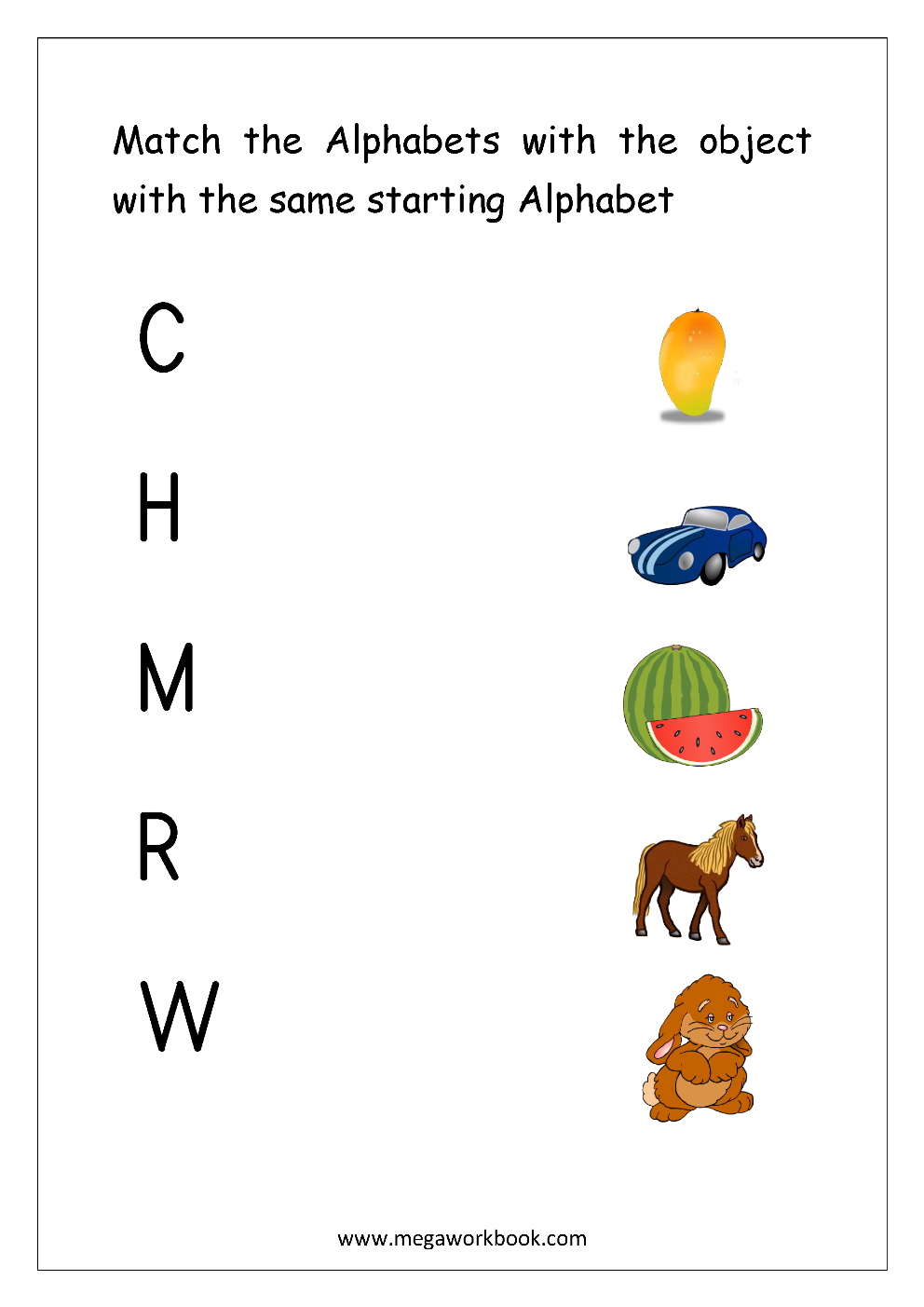 Letter Matching Worksheets Alphabet Matching Worksheets Alphabet Matching Printables MegaWorkbook FREE Preschool Alphabet Letter Matching Worksheets With Pictures